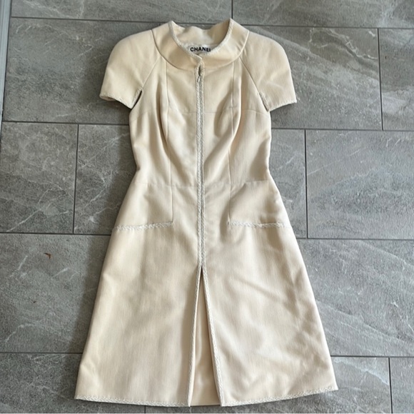 CHANEL Cream Midi Dress - Picture 1 of 11